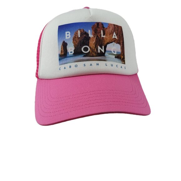 Billabong Hat Pink Mesh Cabo San Lucas Snapback One Size Adjustable - Picture 1 of 12